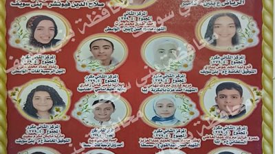 بعد اعتمادها من المحافظ.. ننشر أسماء أوائل الشهادة الإعدادية في بني سويف