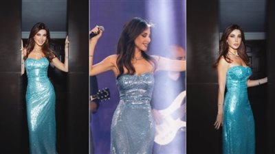 بالأزرق السماوي.. نانسي عجرم تخطف الأنظار في حفلها بالأردن