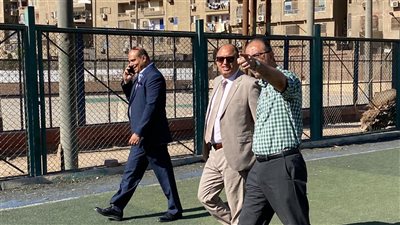 رئيس جامعة حلوان يتفقد اختبارات القدرات بكلية علوم الرياضة بنين