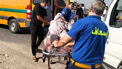 تصادم سيارة ملاكي على جانب طريق بنجا وإصابة قائدها بسوهاج