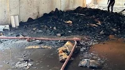 انتداب المعمل الجنائي لكشف أسباب حريق مخبز المهندسين وتحديد ملابساته
