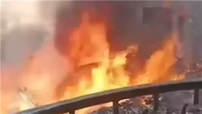 اندلاع حريق في شونة قطن بقرية موشا بمحافطة أسيوط