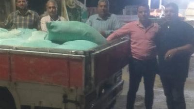 التحفظ على خلاطة و6 طن اسمنت.. وضبط طن دقيق مدعم باهناسيا