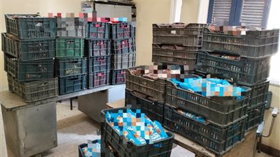 مدون عليها تاريخ إنتاج لاحق بإهناسيا: ضبط 1169 قطعة باتيه بحملة للصحة