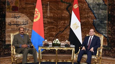 الرئيس السيسي يستقبل رئيس دولة إريتريا ويبحثان سبل إنهاء الحرب في السودان