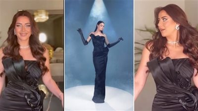 رضوى الشربيني تخطف الأنظار بإطلالة جذابة في حفل زفاف ليلى زاهر وهشام جمال