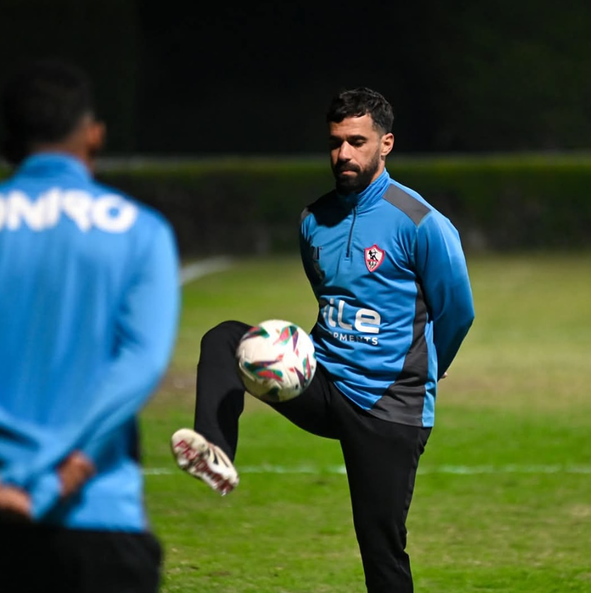 لاعبي الزمالك اثناء تدريب استعدادًا لمواجهة المصري (11)