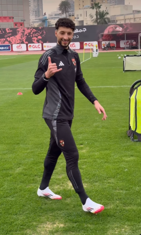 وسام ابو علي من تدريبات الأهلي