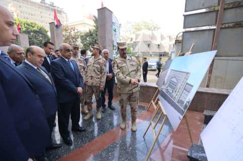 وزير العدل يتفقد أعمال التطوير والترميم لمجمع محاكم الجلاء