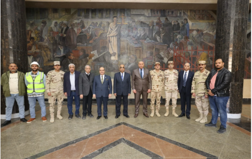 وزير العدل يتفقد أعمال التطوير والترميم لمجمع محاكم الجلاء