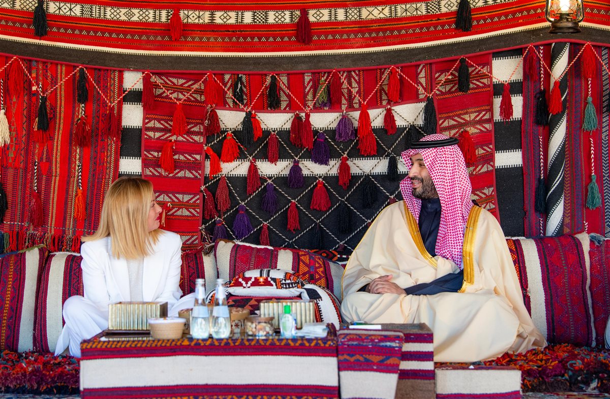 بن سلمان ورئيسة وزراء إيطاليا
