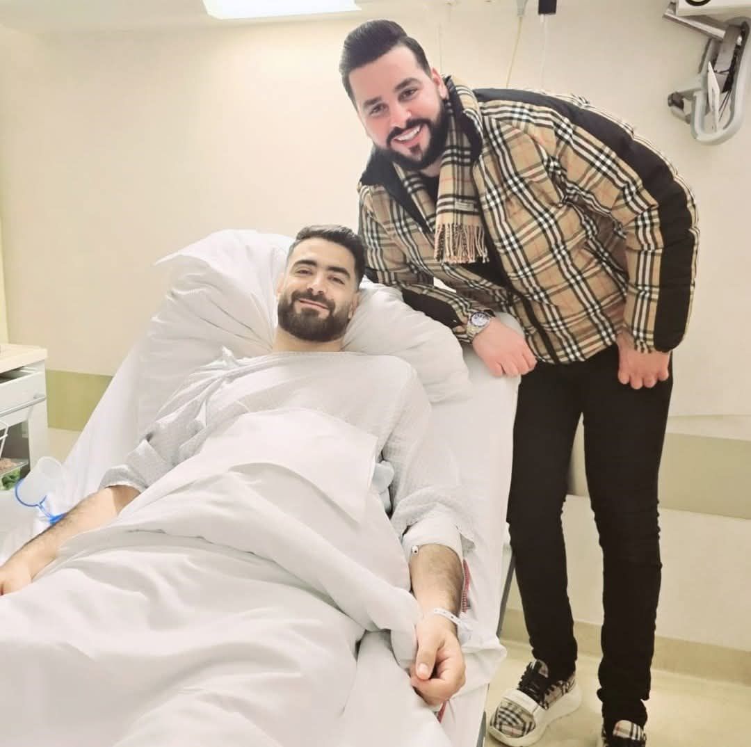حمزة المثلوثي بعد إجراء جراحة الرباط الصليبي