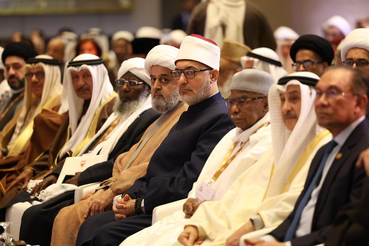 المفتي خلال مؤتمر الحوار الإسلامي