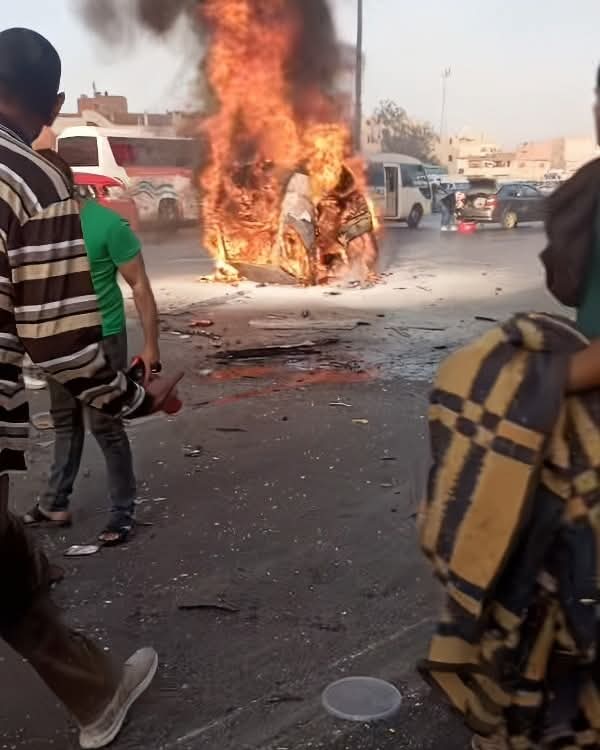 النيران إشتعلت بسيارة&nbsp;