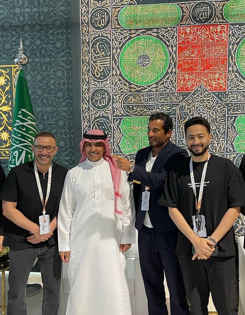 عمرو سعد ووزير الاعلام السعودي&nbsp;