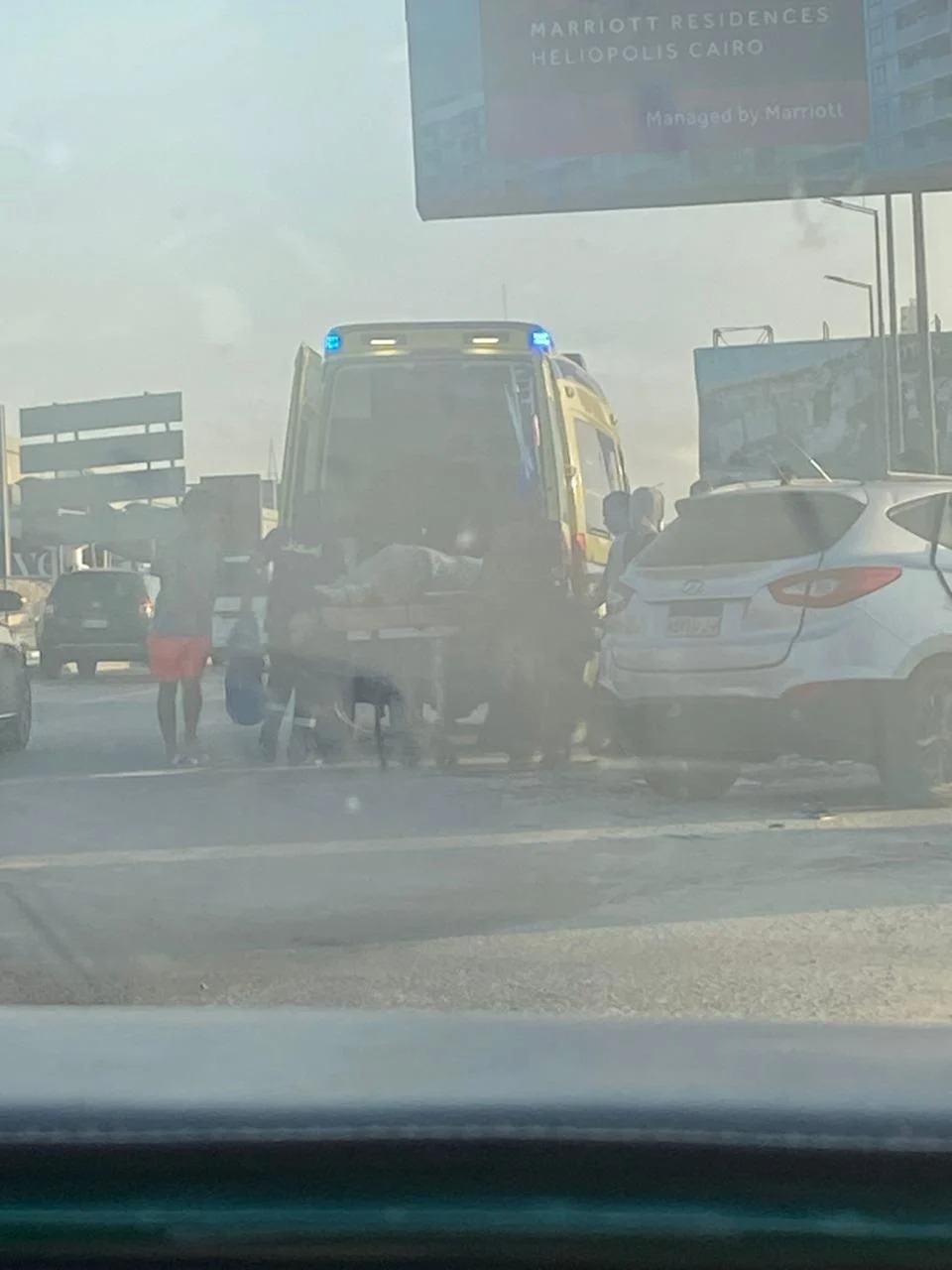 آثار الحادث