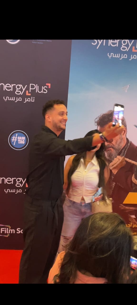 كيرو فوزي وزوجته في العرض الخاص ل فيلم الشاطر