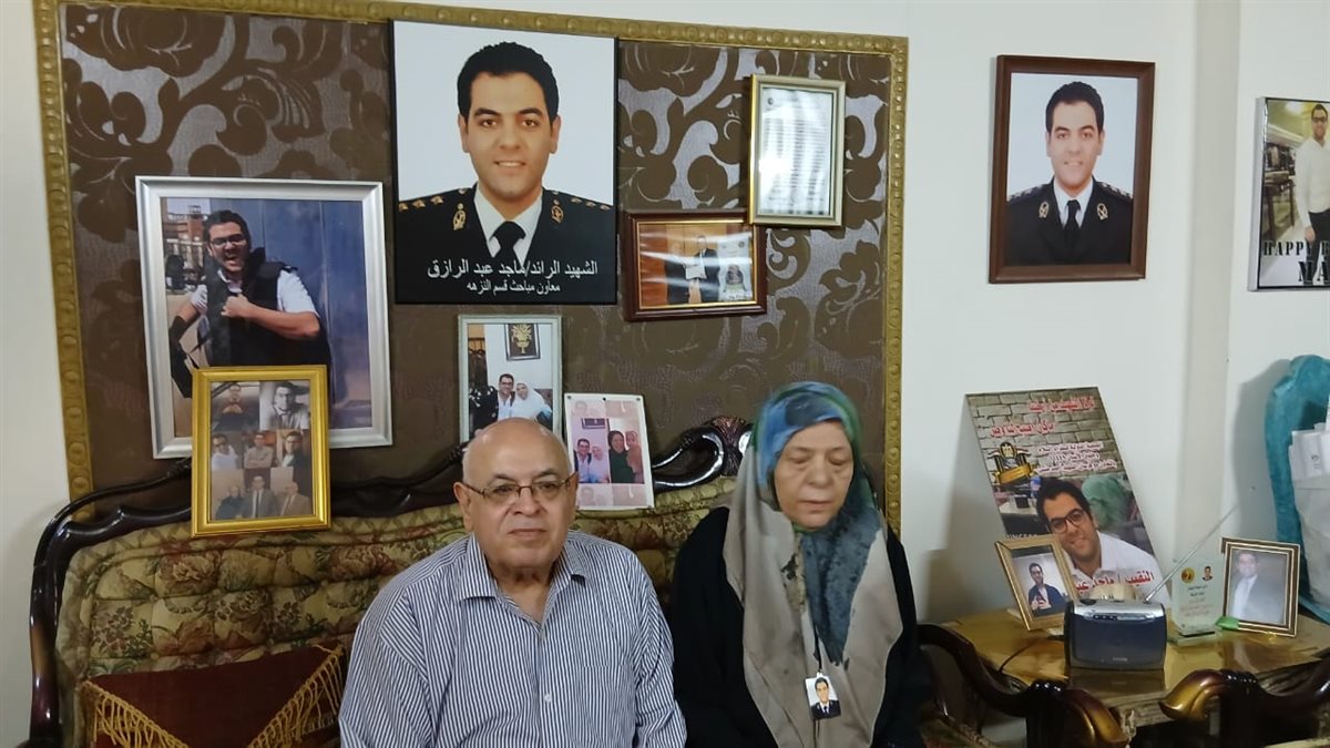 والد ووالدة الشهيد ألرائد ماجد