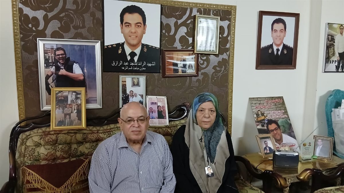 والد ووالدة الشهيد ألرائد ماجد