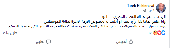منشور طارق الشناوي