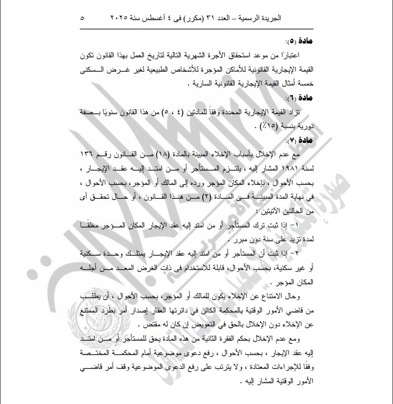 قانون الإيجار القديم
