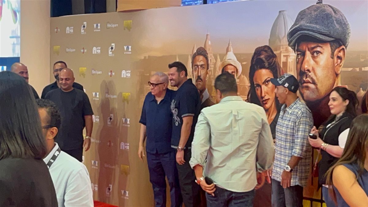 تامر حبيب في العرض الخاص لفيلم درويش بإحدى السينمات بمدينة السادس من أكتوبر