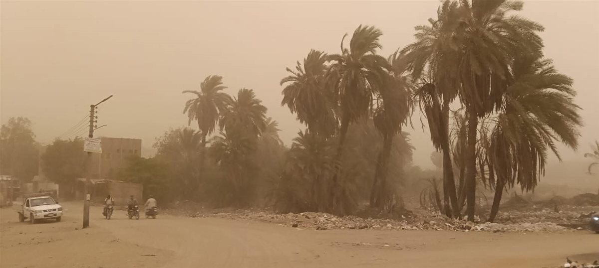 عاصفة ترابية بأسوان