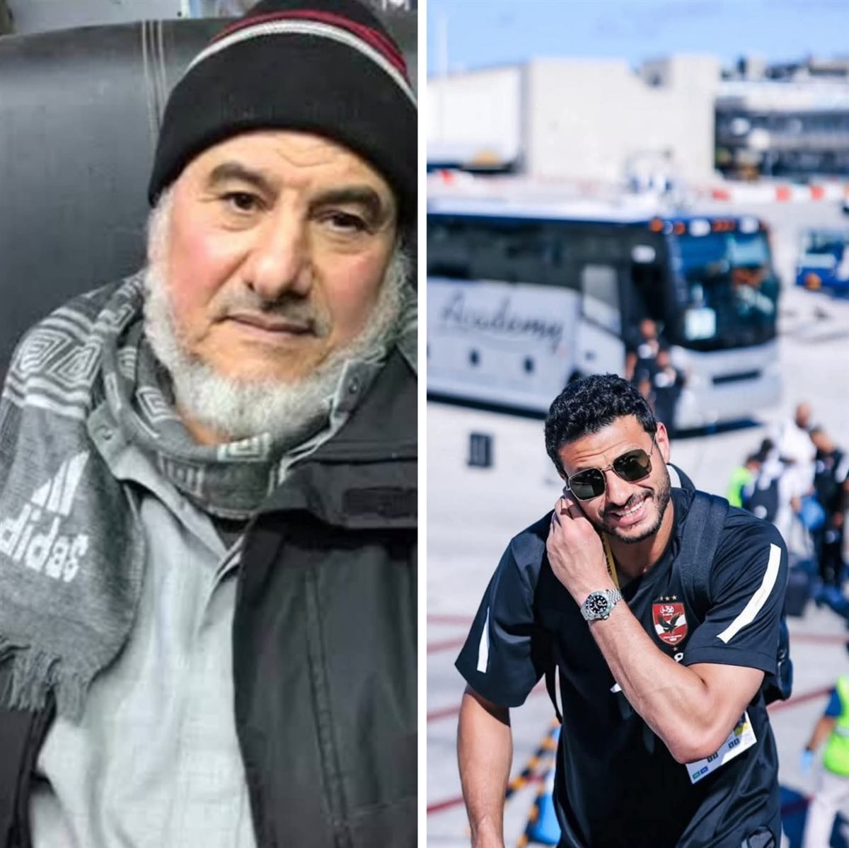 فى الإطار محمد الشناوى و والده&nbsp;