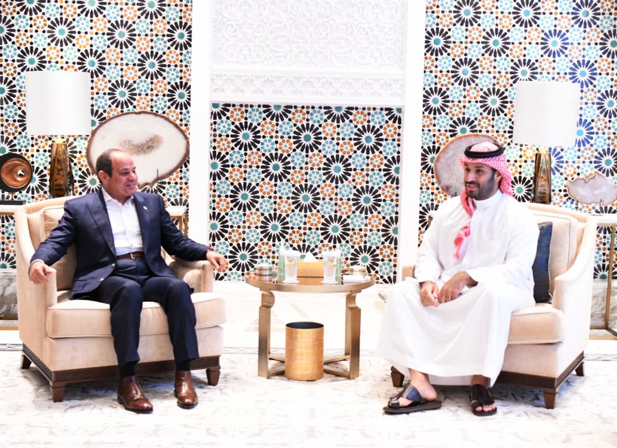 الأمير محمد بن سلمان والرئيس السيسي&nbsp;