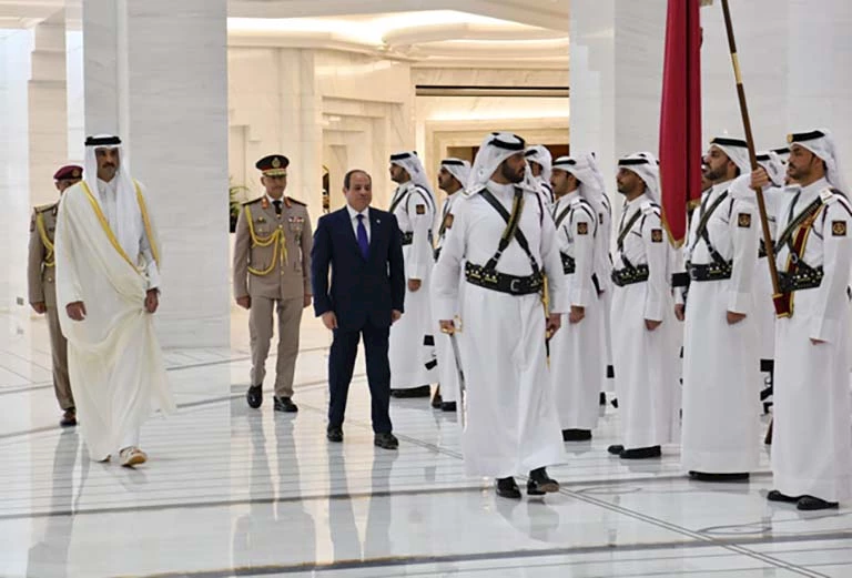 الرئيس السيسي وأمير قطر