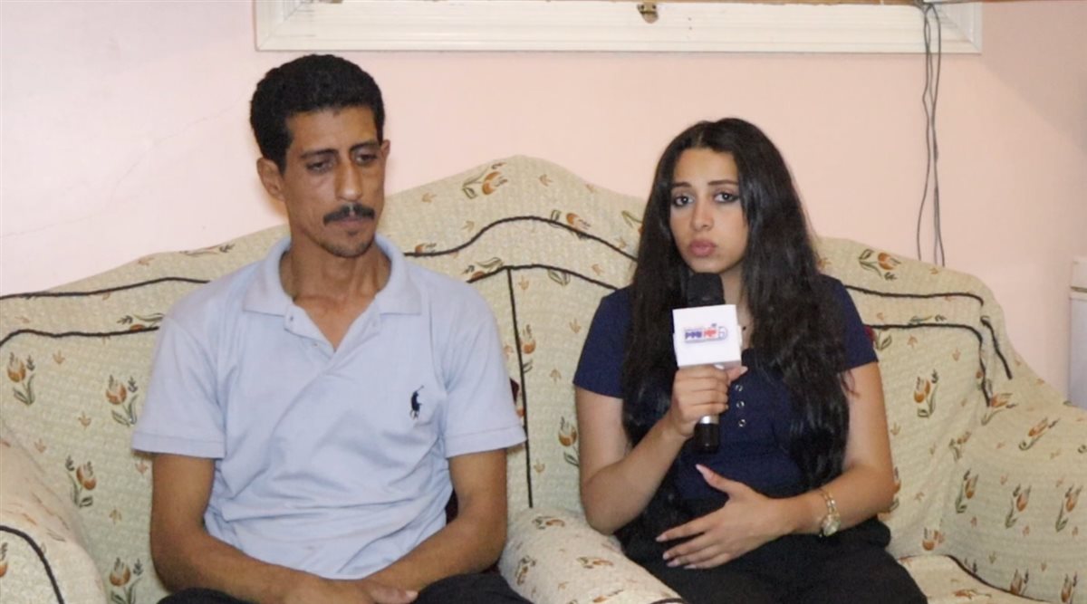 نجل الضحية مع مراسلة نيوز رووم
