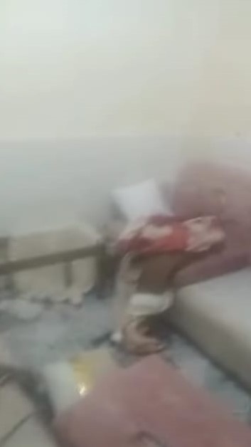 اثار تحطيم الشقة&nbsp;