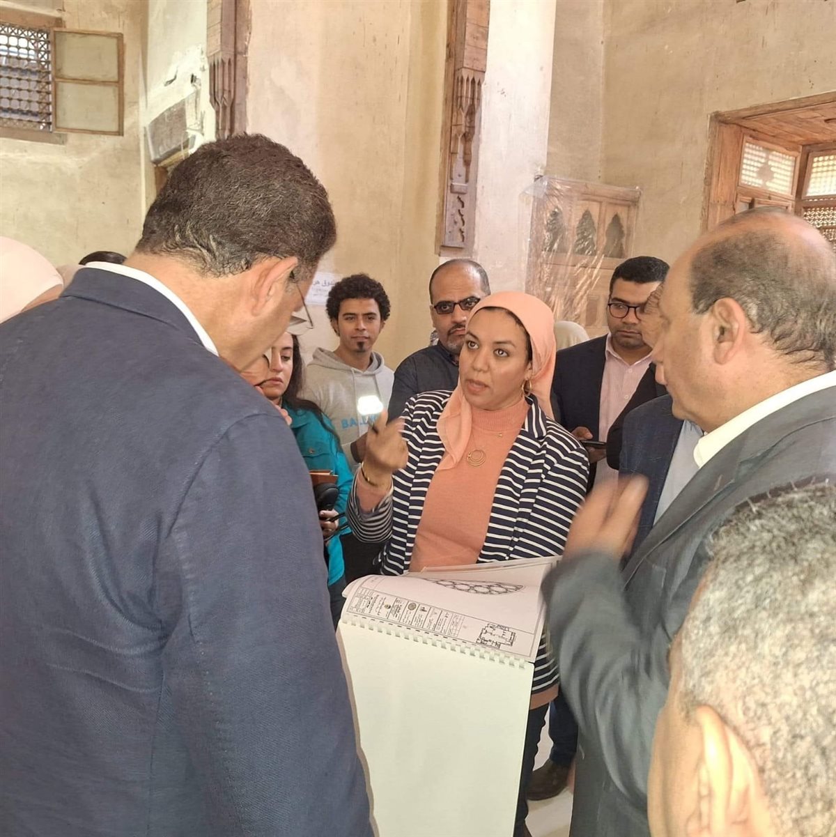نشوى أبو زيد مع مستشار رئيس الجمهورية&nbsp;
