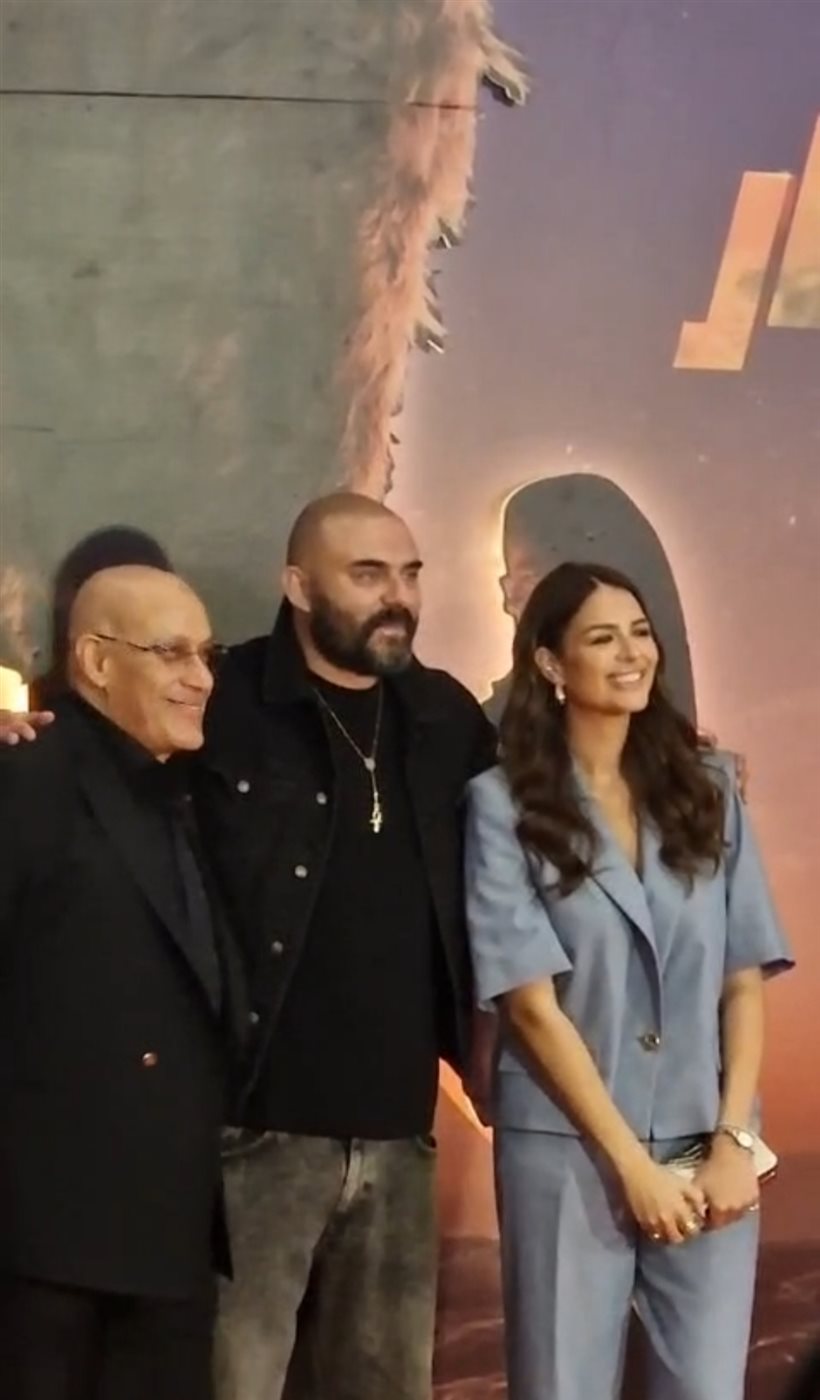 أحمد صلاح حسني وهنادي مهنا من العرض الخاص لفيلم أوسكار ـ عودة الماموث