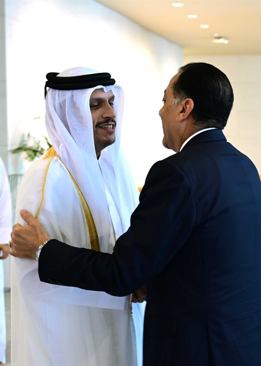 <strong>رئيس وزراء قطر ونظيره المصري</strong>
