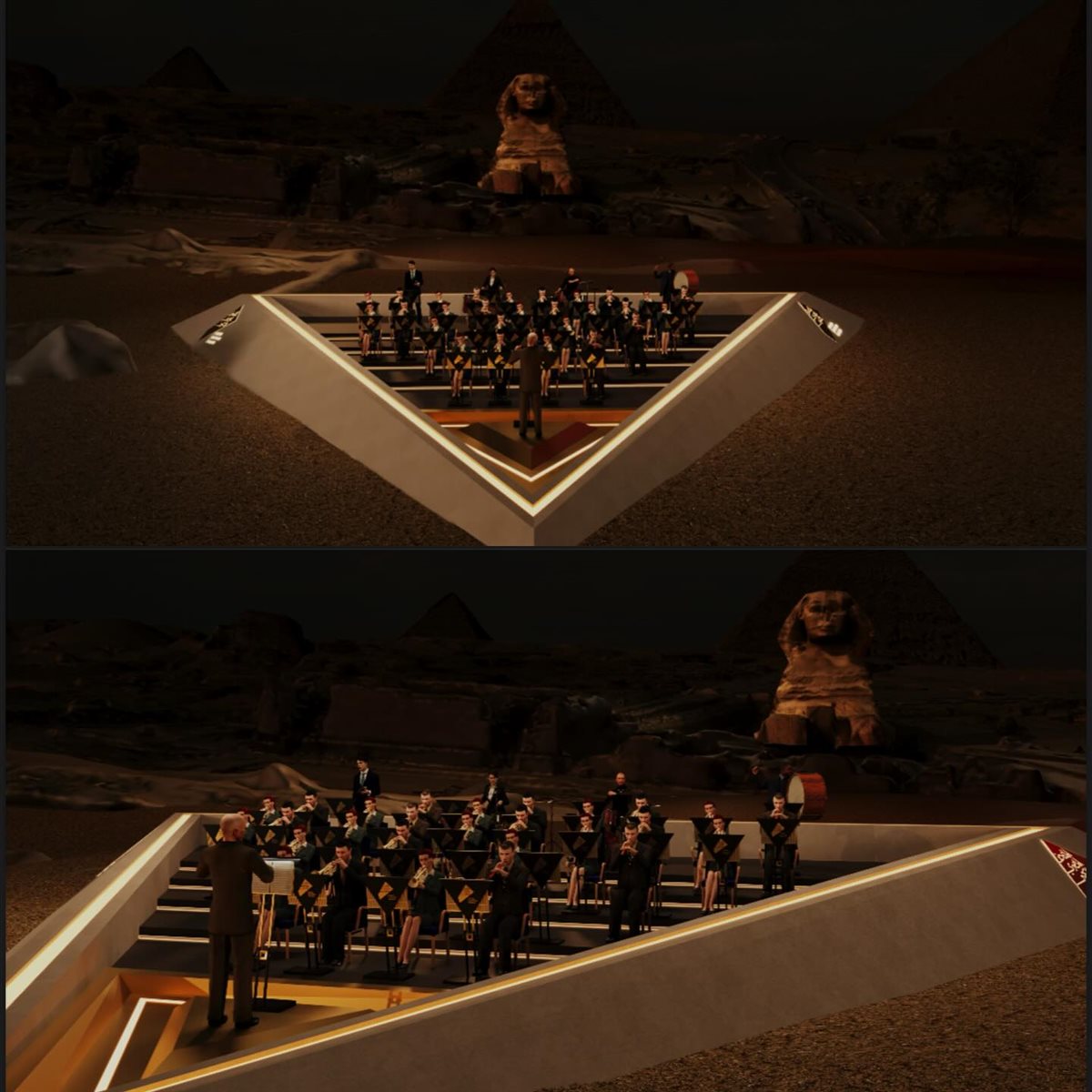 <strong>ديكور افتتاح المتحف المصري الكبير</strong>