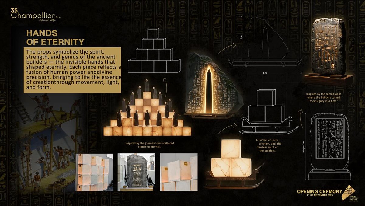 <strong>ديكور افتتاح المتحف المصري الكبير</strong>