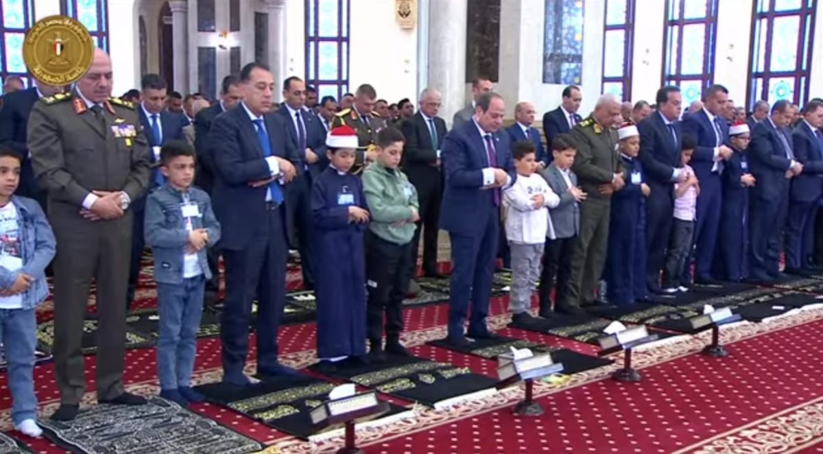 الرئيس السيسي خلال صلاة العيد