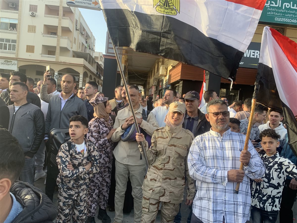 جانب من المظاهرات في دمياط