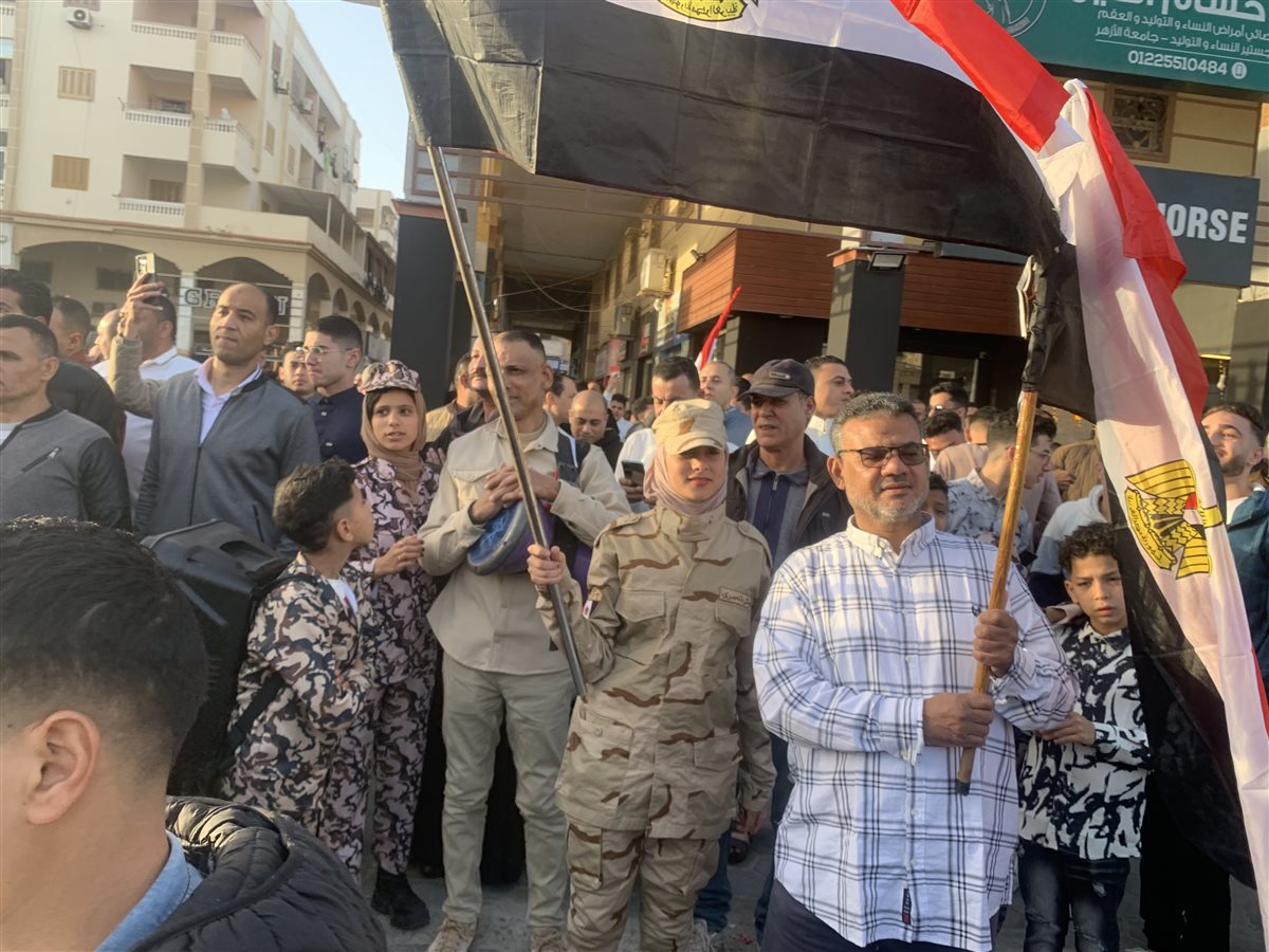 جانب من المظاهرات في دمياط