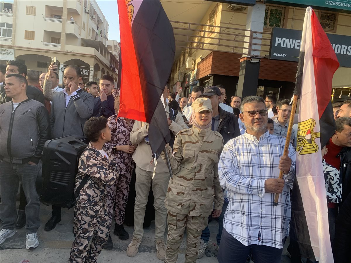 جانب من المظاهرات في دمياط