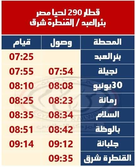 تعديل مواعيد القطارات