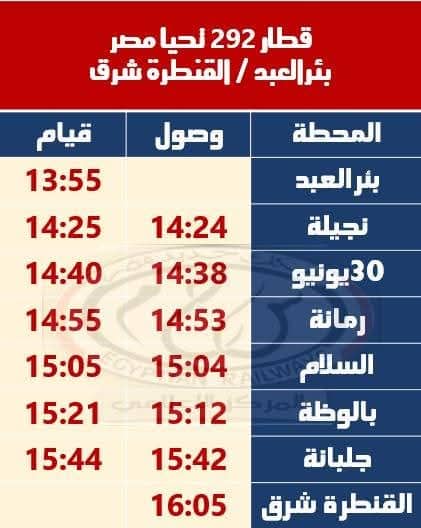 تعديل مواعيد القطارات