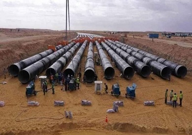 أعمال الجزء المغطي من النهر الصناعي بالدلتا الجديدة