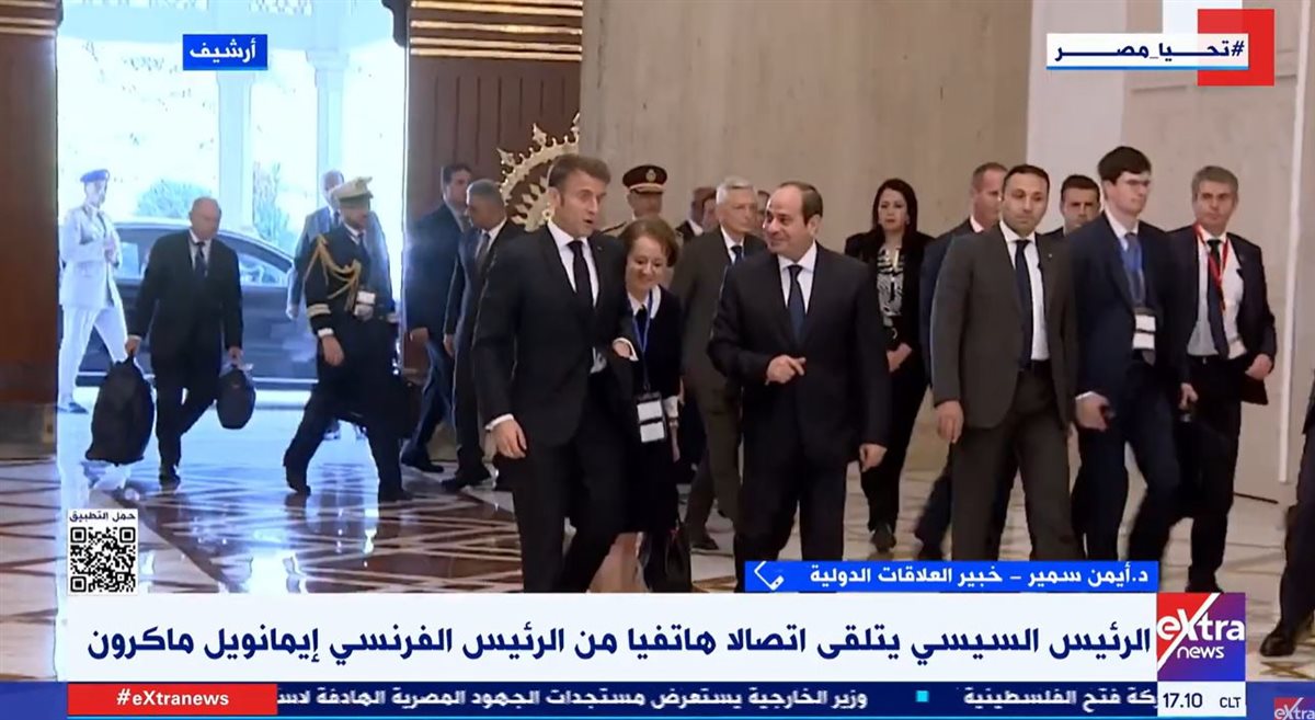 الرئيس السيسي ونظيره الفرنسي