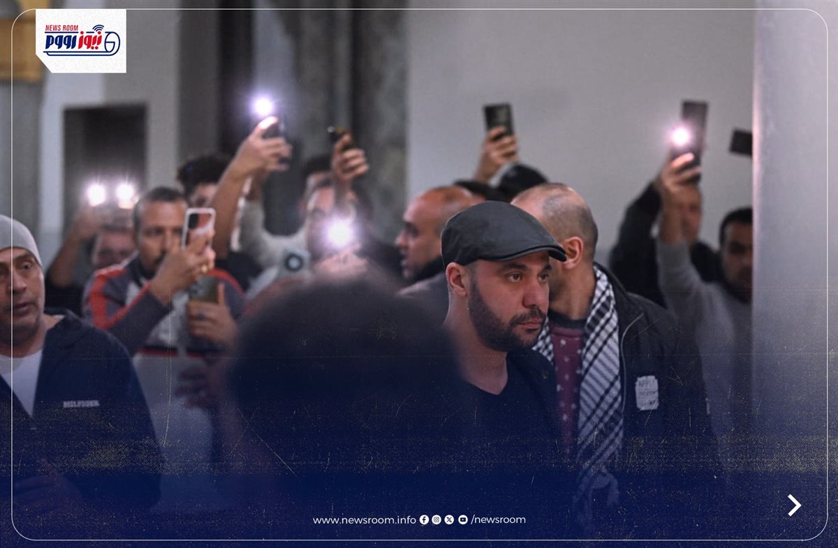 عزاء الفنانة هند محمد علي زوجة نضال الشافعي داخل المجمع الإسلامي في الشيخ زايد