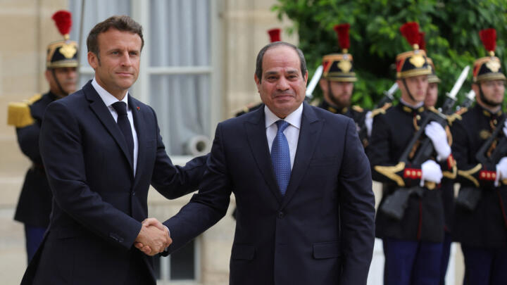 الرئيس السيسي ونظيره الفرنسي