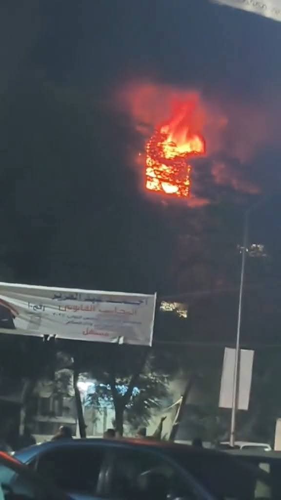 لحظة إشتعال النيران&nbsp;