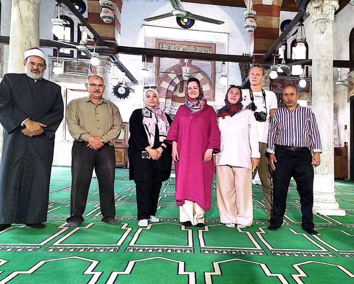 أوقاف الفيوم ترحب بوفد إيطالي في زيارة لمسجد قايتباي الأثري بالفيوم