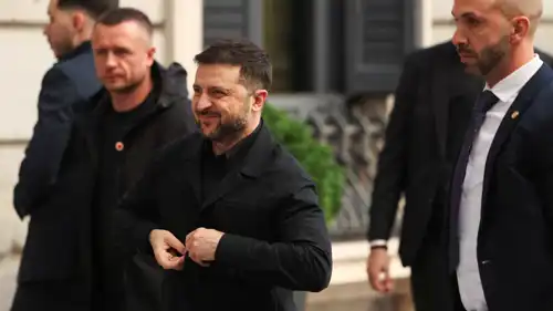 <strong>الرئيس الأوكراني فولوديمير زيلينسكي</strong>